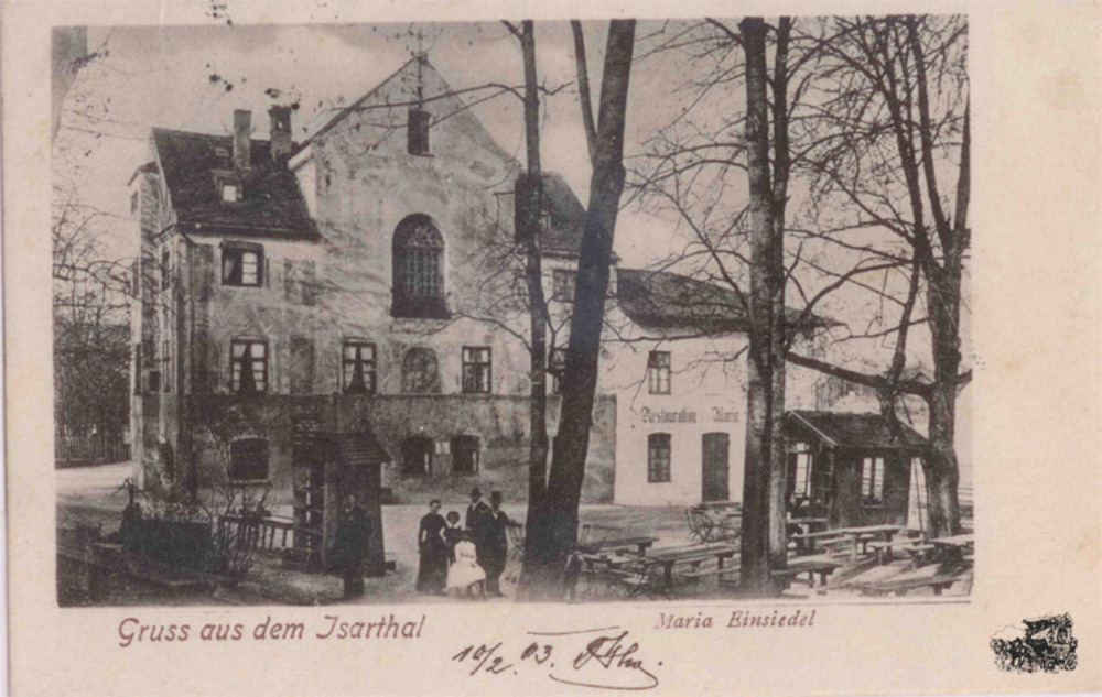 Ansichtskarte Isarthal Maria Einsiedel bei Thalkirchen 1903