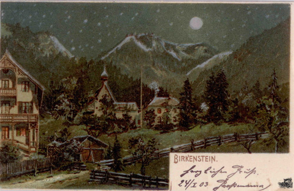 Ansichtskarte Farblitho Birkenstein (Fischbachau ?) 1903, Ansichtskarte Farblitho Birkenstein (Fischbachau ?) 1903,