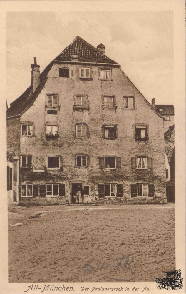 Ansichtskarte München, Paulanerstock 1912 Ansichtskarte München, Paulanerstock 1912