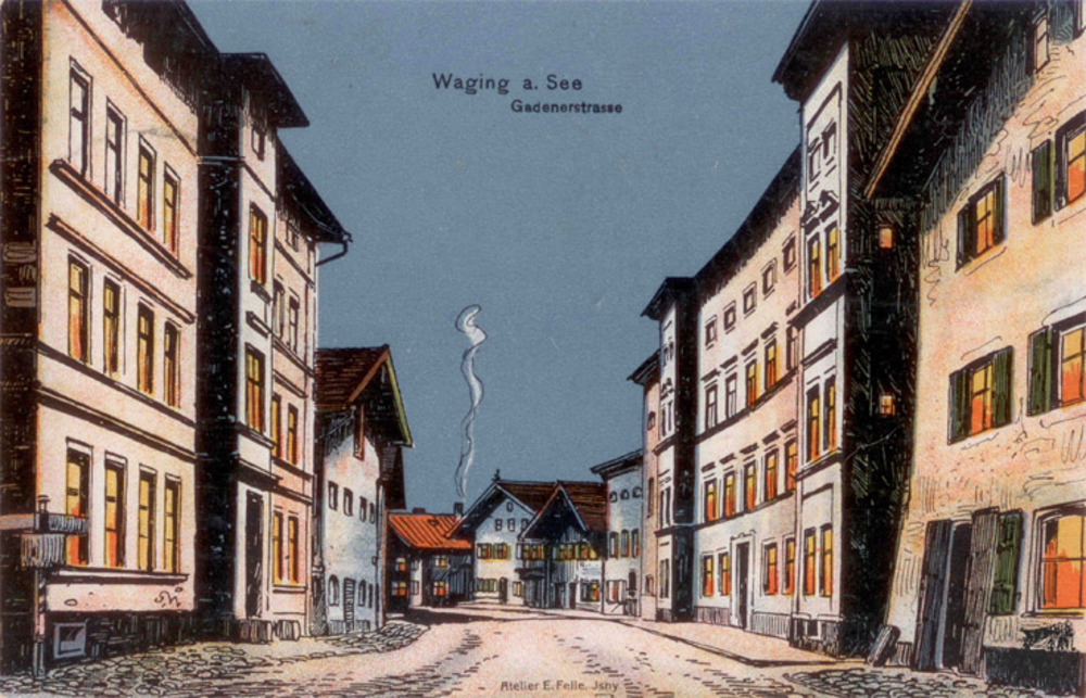 Ansichtskarte Waging am See, Gadenerstrasse 1912 Ansichtskarte Waging am See, Gadenerstrasse 1912