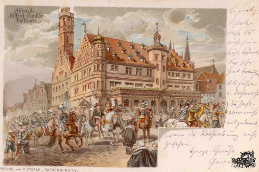 Ansichtskarte Farblitho Rothenburg ob der Tauber Künstlerkarte 1899