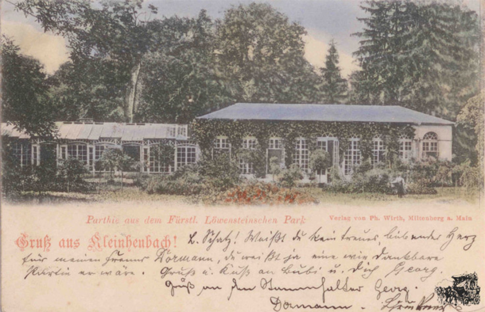 Ansichtskarte Kleinheubach, Löwensteinscher Park 1900