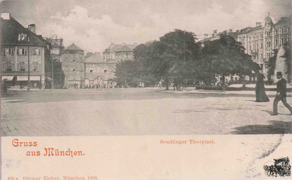 Ansichtskarte München, Sendlinger Thorplatz 1898