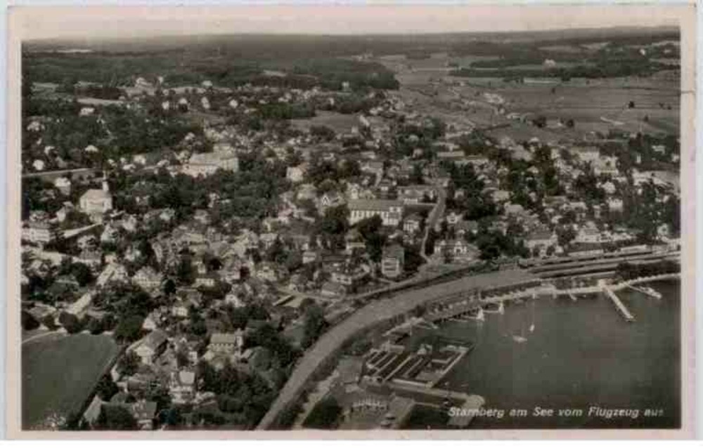 Ansichtskarte Starnberg am See, Luftaufnahme 1940