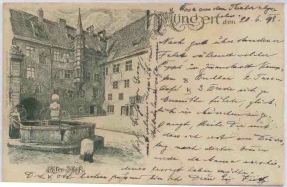 Ansichtskarte Litho München (Altstadt) Alter Hof 1898