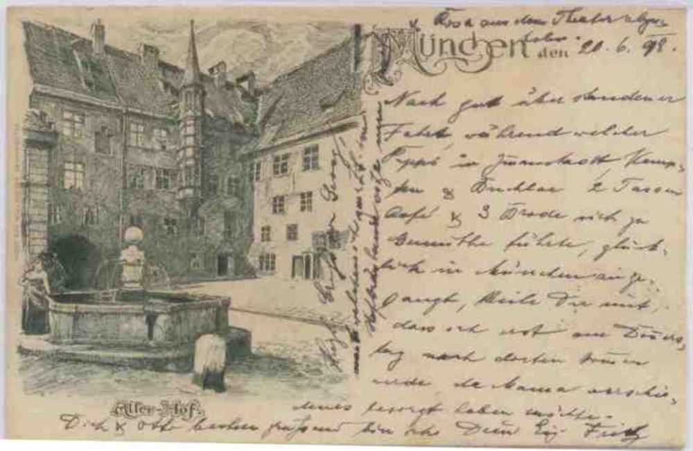 Ansichtskarte Litho München (Altstadt) Alter Hof 1898 Ansichtskarte Litho München (Altstadt) Alter Hof 1898