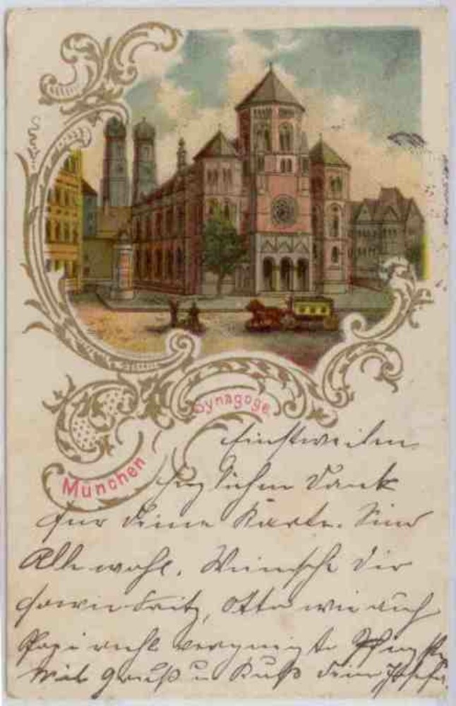 Ansichtskarte München (Altstadt) Synagoge, Farblitho 1898