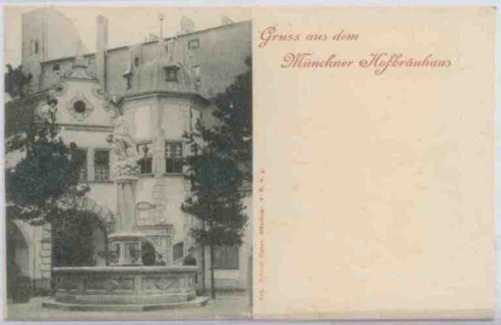 Ansichtskarte München, Gruss aus dem Hofbräuhaus ca.1900 Ansichtskarte München, Gruss aus dem Hofbräuhaus ca.1900