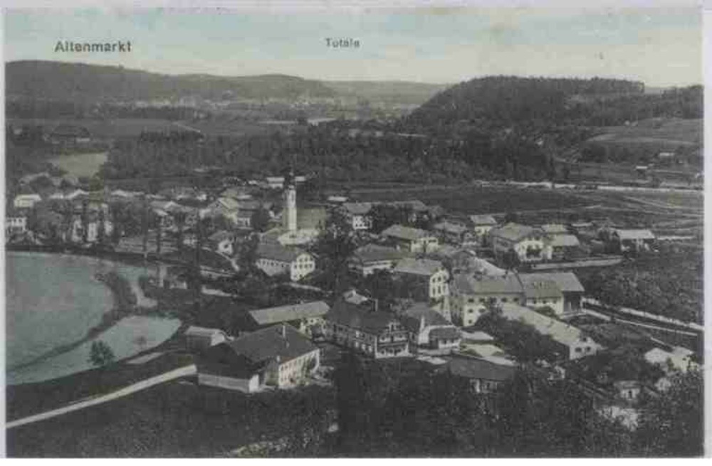Ansichtskarte Altenmarkt, Ortsansicht 1913