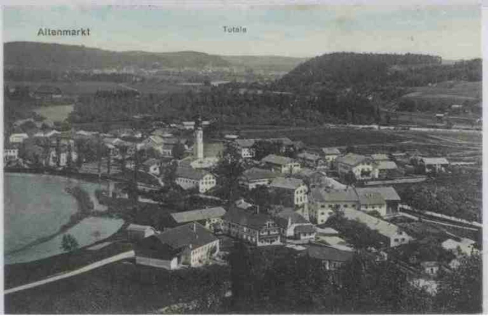 Ansichtskarte Altenmarkt, Ortsansicht 1913 Ansichtskarte Altenmarkt, Ortsansicht 1913