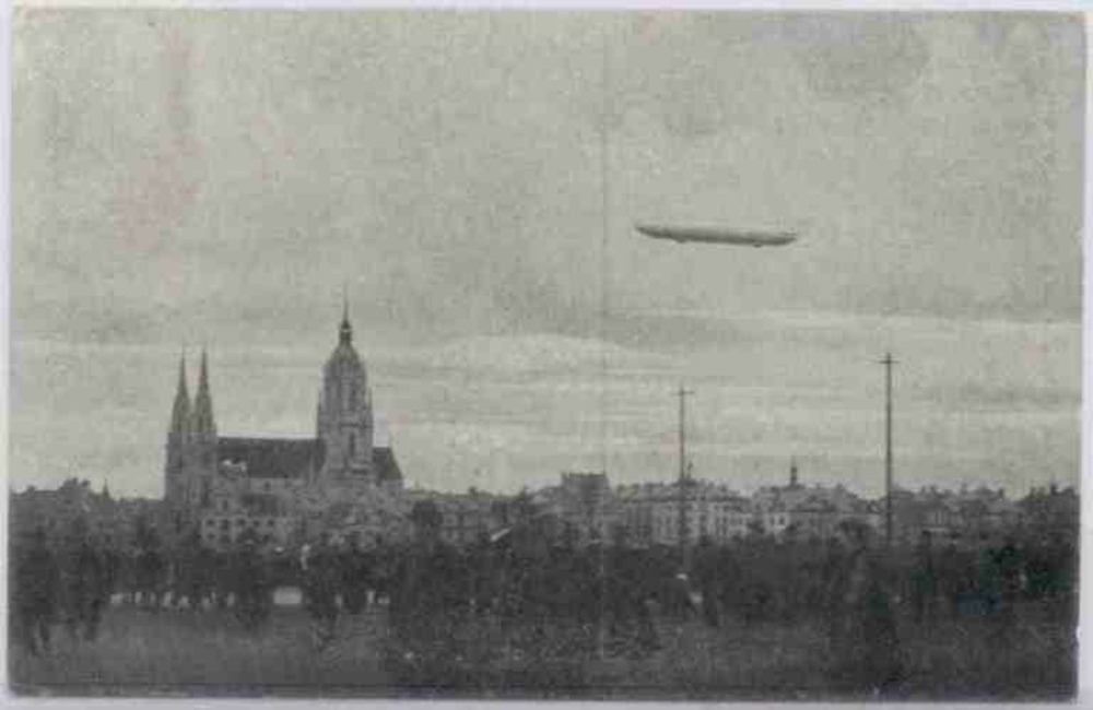 Ansichtskarte München, Zeppelin große Fernfahrt 1909