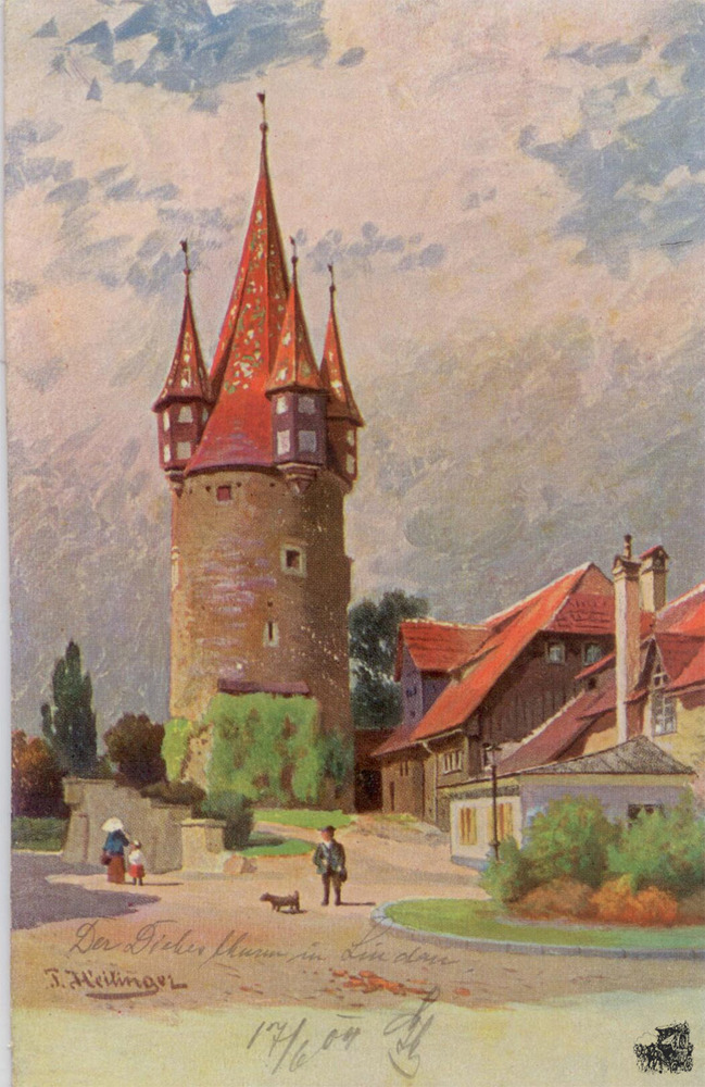 Ansichtskarte Künstlerkarte Lindau i. Bodensee, sign Heilinger, 1904