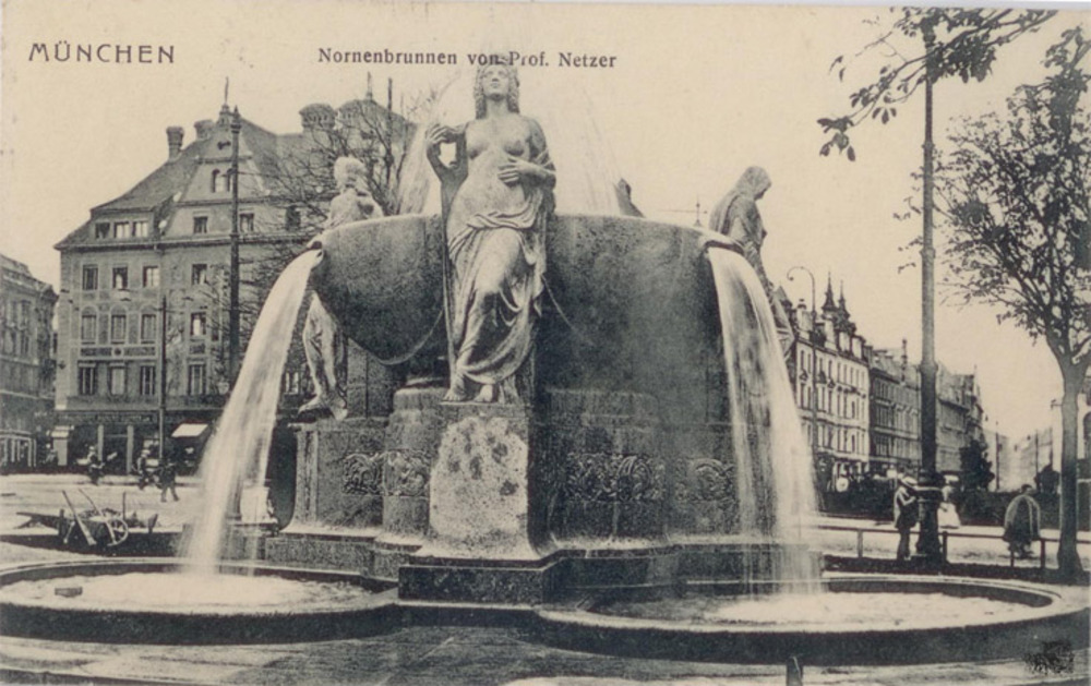 Ansichtskarte München Nornenbrunnen 1913