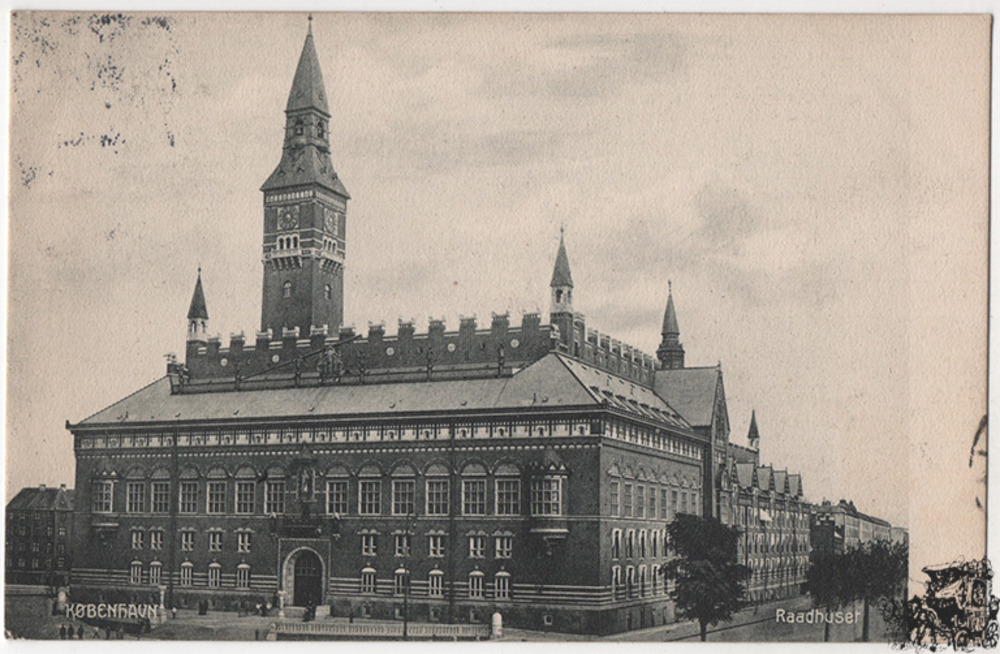 Ansichtskarte Dänemark - Kopenhagen, Rathaus
