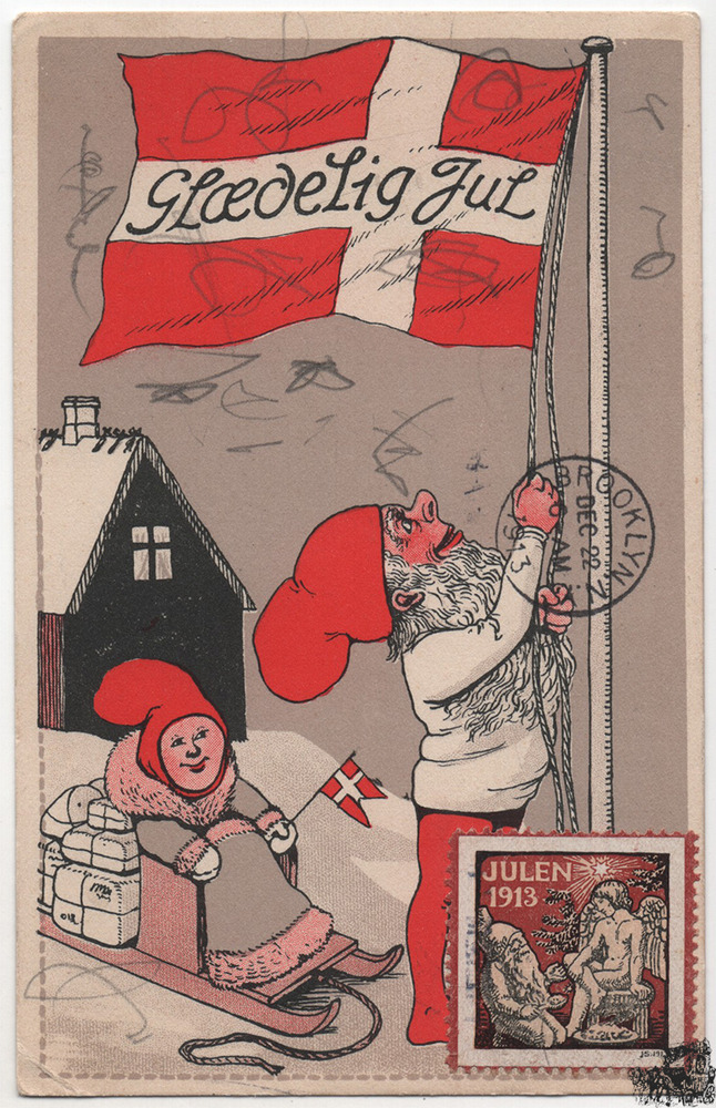 Ansichtskarte Dänemark - Julfeier Ansichtskarte Dänemark - Julfeier