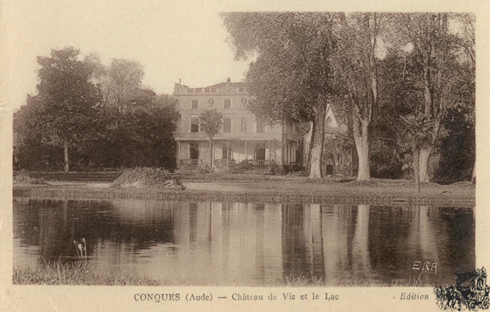 Ansichtskarte Conques (Aude) - Chateau de Vic et le Lac