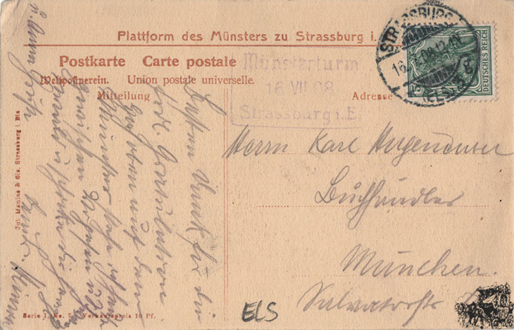 Ansichtskarte Plattform des Münsters zu Strassburg