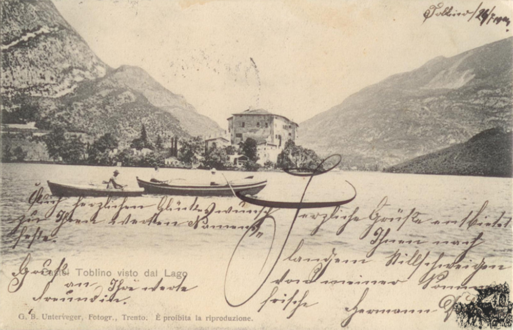 Ansichtskarte Castei Toblino visto dal Lago Ansichtskarte Castei Toblino visto dal Lago