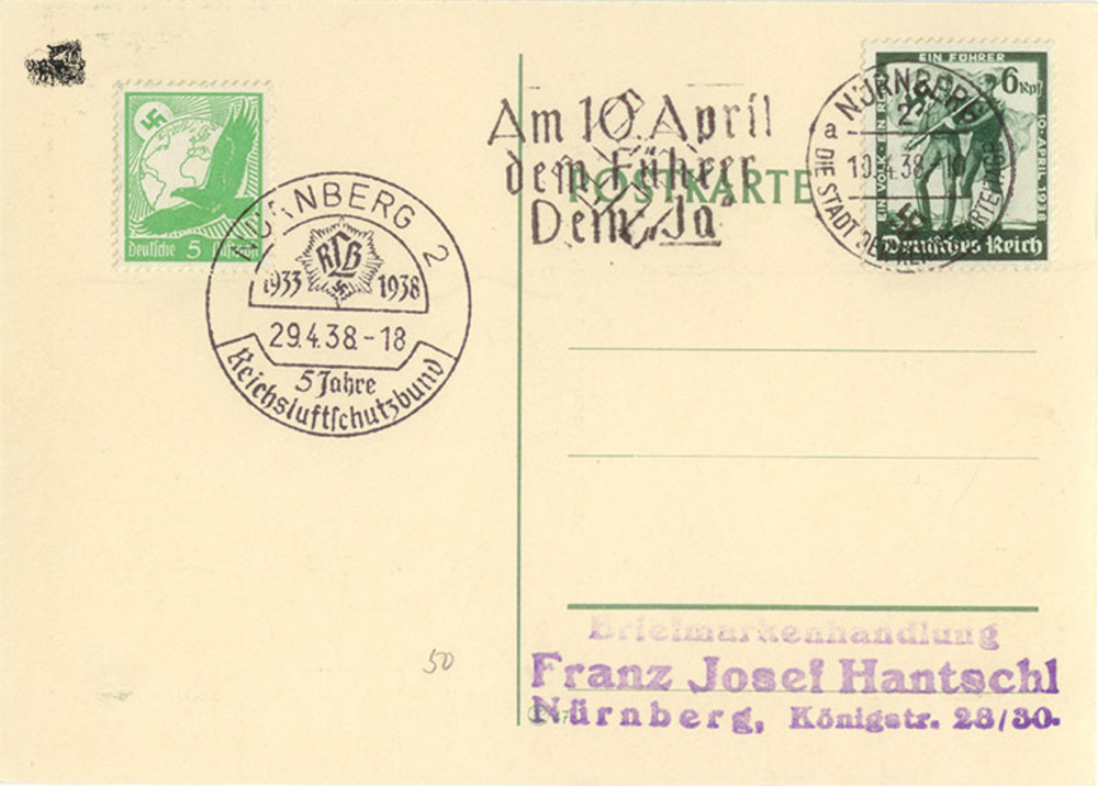 Postkarte: Am 10. April dem Führer dein “Ja“ Postkarte: Am 10. April dem Führer dein “Ja“