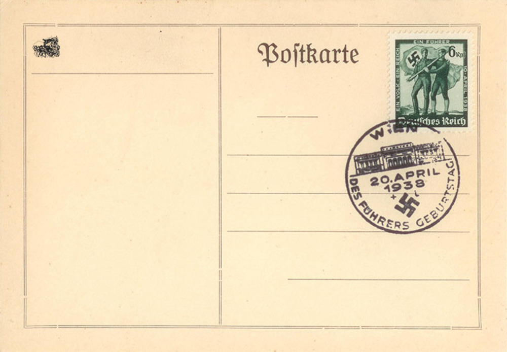 Postkarte: Des Führers Geburtstag 1938