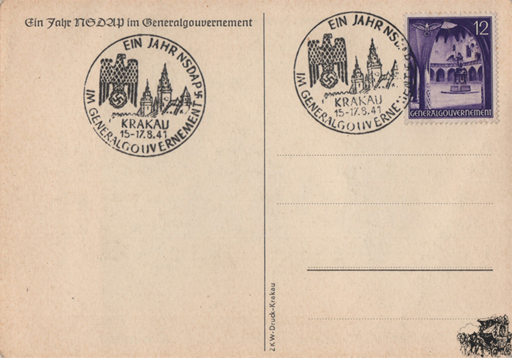 Postkarte: Tag der NSDAP im Generalgouvernement