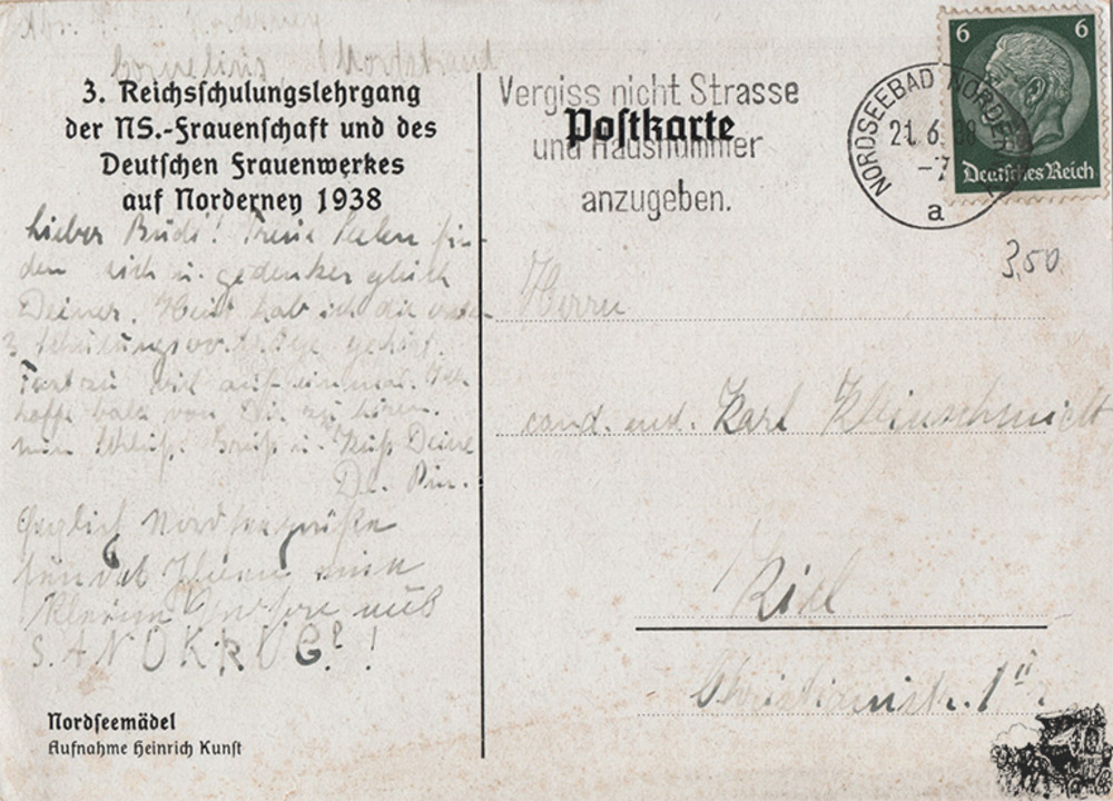 3 Postkarten: 3. Reichsschulungslehrgang der NS-Frauenschaft 