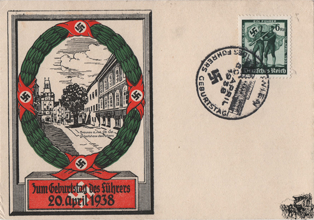 Postkarte: Zum Geburtstag des Führers 20. April 1938