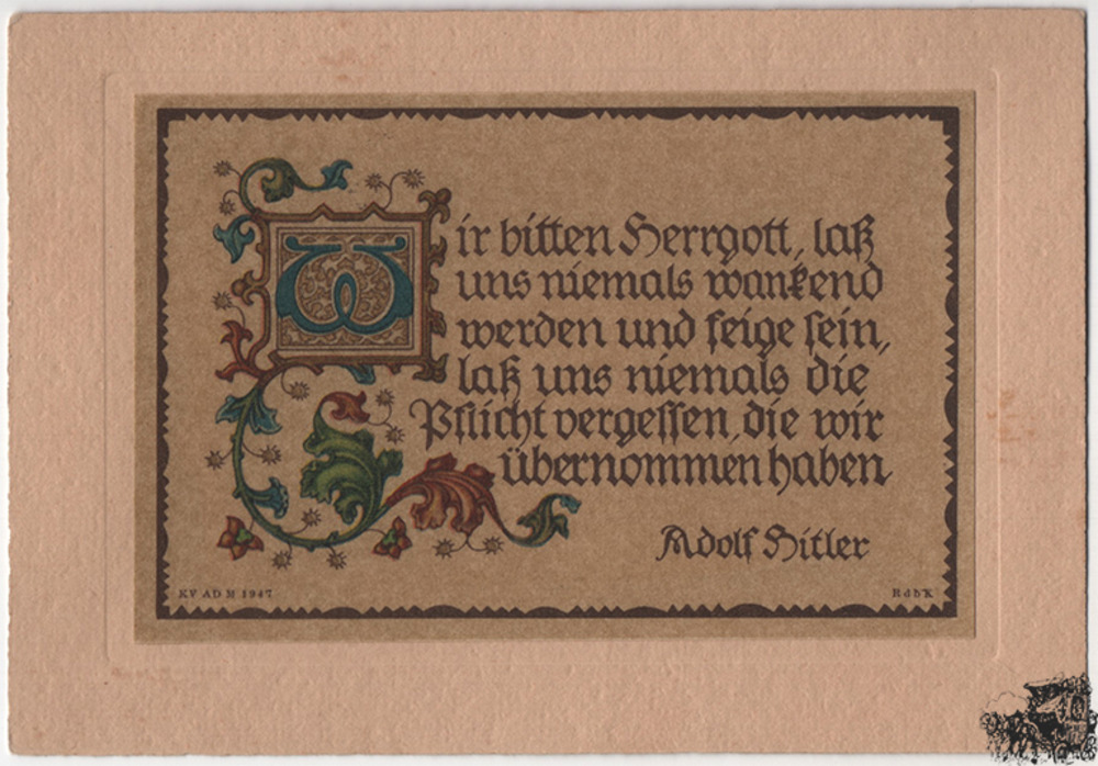 3. Reich - 3 Propaganda-Karten Adolf Hitler Zitate 3. Reich - 3 Propaganda-Karten Adolf Hitler Zitate