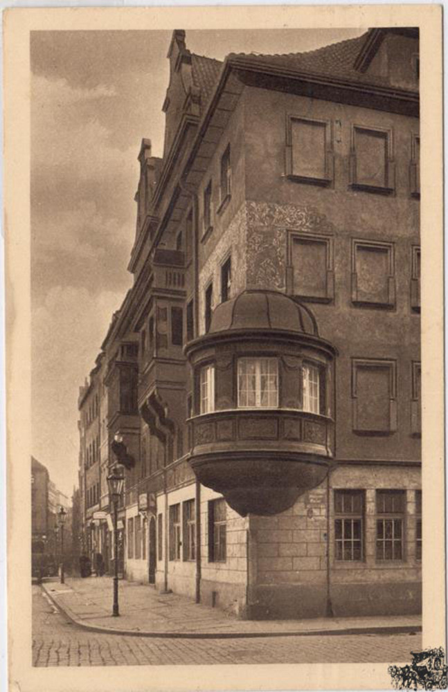 Ansichtskarte Breslau, Neumarkt/ Ecke Messergasse, gelaufen 1913