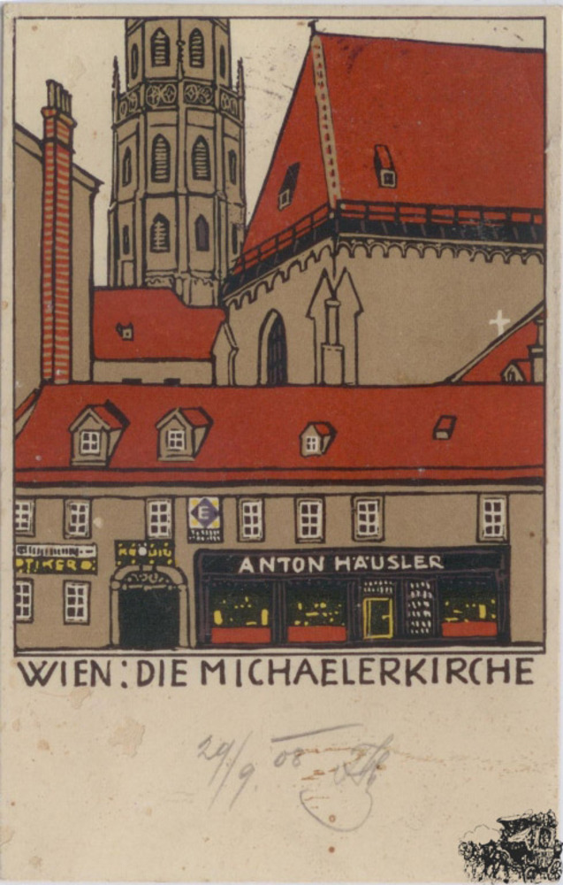 Wiener Werkstätte Nr. 140 Wien die Michaelerkirche 1908 Wiener Werkstätte Nr. 140 Wien die Michaelerkirche 1908