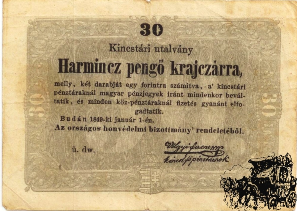 30 Pengö 1849 - Ungarn