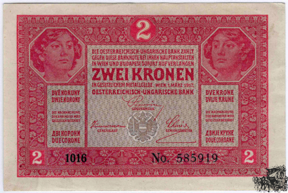 2 Kronen 1917 - vorzüglich