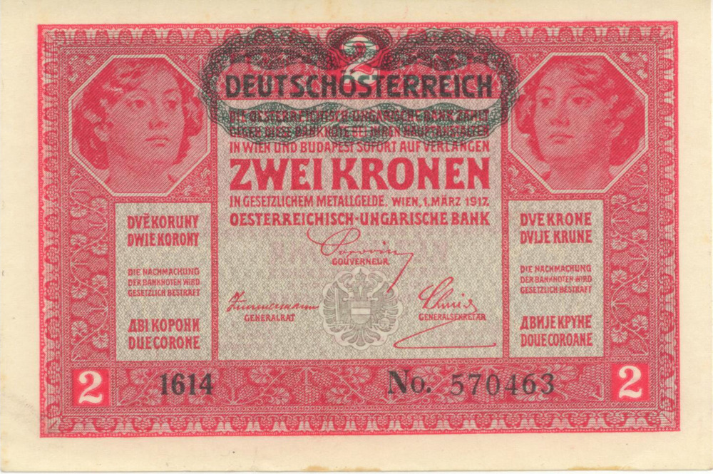 2 Kronen 1919 - Deutschösterreich