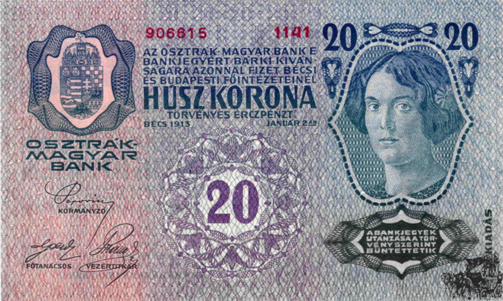 20 Kronen 1920 - Deutschösterreich, 2.Auflage - bankfrisch