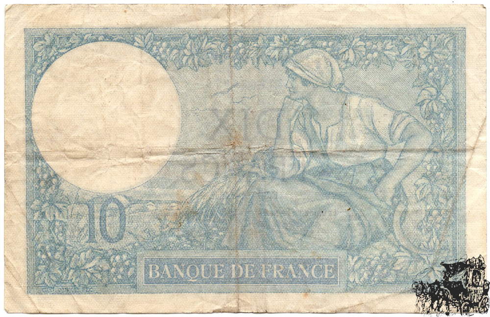 10 Francs 1923 - Frankreich - sehr schön