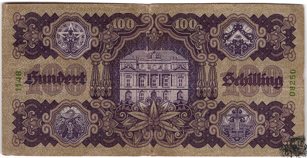 100 Schilling 1927 - Österreich, dunkelviolett