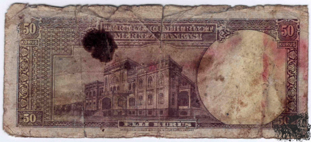50 Kurus 1930 Türkei - minder erhalten