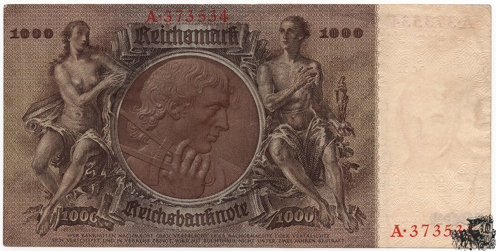 1000 Reichsmark 1936 - Deutschland - vorzüglich 1000 Reichsmark 1936 - Deutschland - vorzüglich