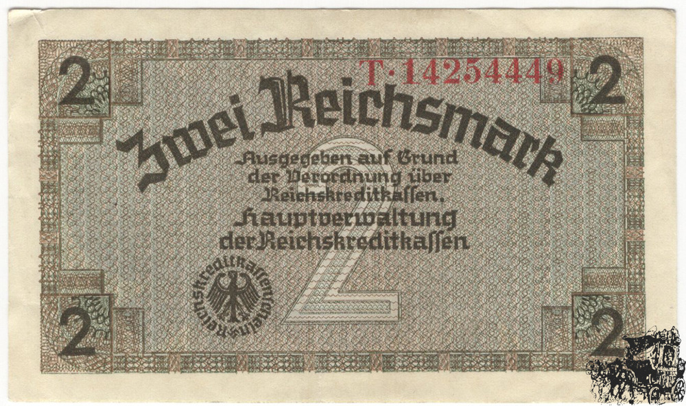 2 Reichsmark o.D. - 8-stellig - vorzüglich