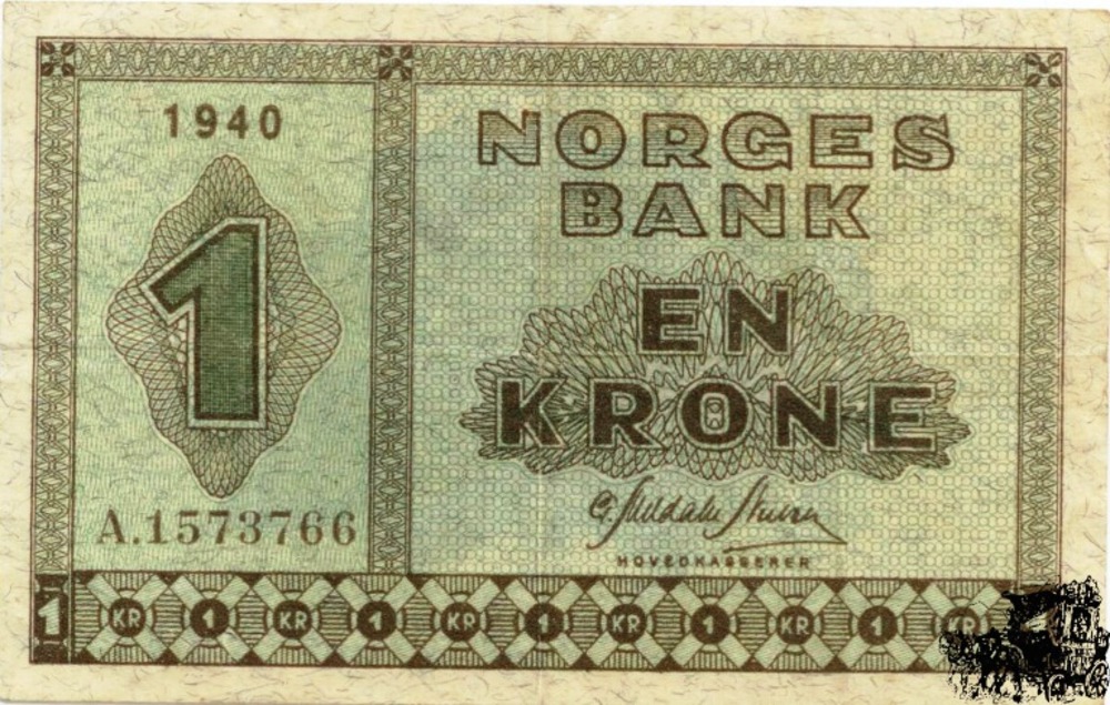 1 Kronen 1940 - Norwegen