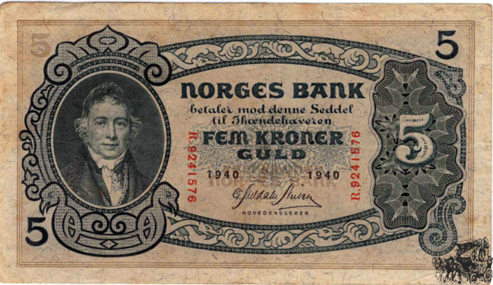 5 Kronen 1940 - Norwegen