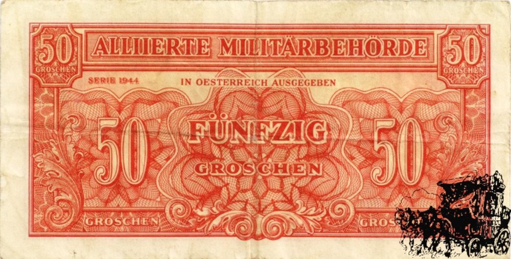 50 Groschen 1944 -Allierte Militärbehörde-WZ Military Authority 50 Groschen 1944 -Allierte Militärbehörde-WZ Military Authority