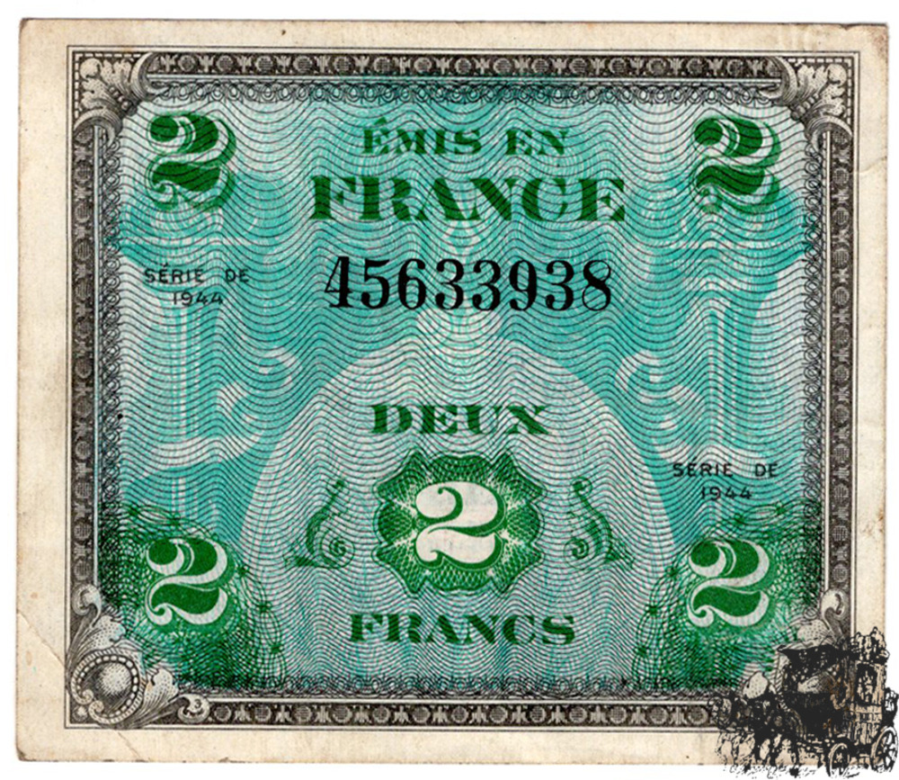 2 Francs 1944 - sehr schön