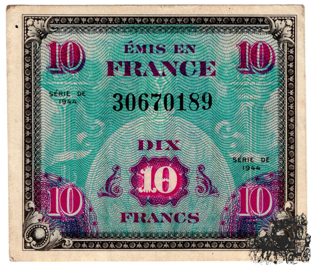 10 Francs 1944 - vorzüglich