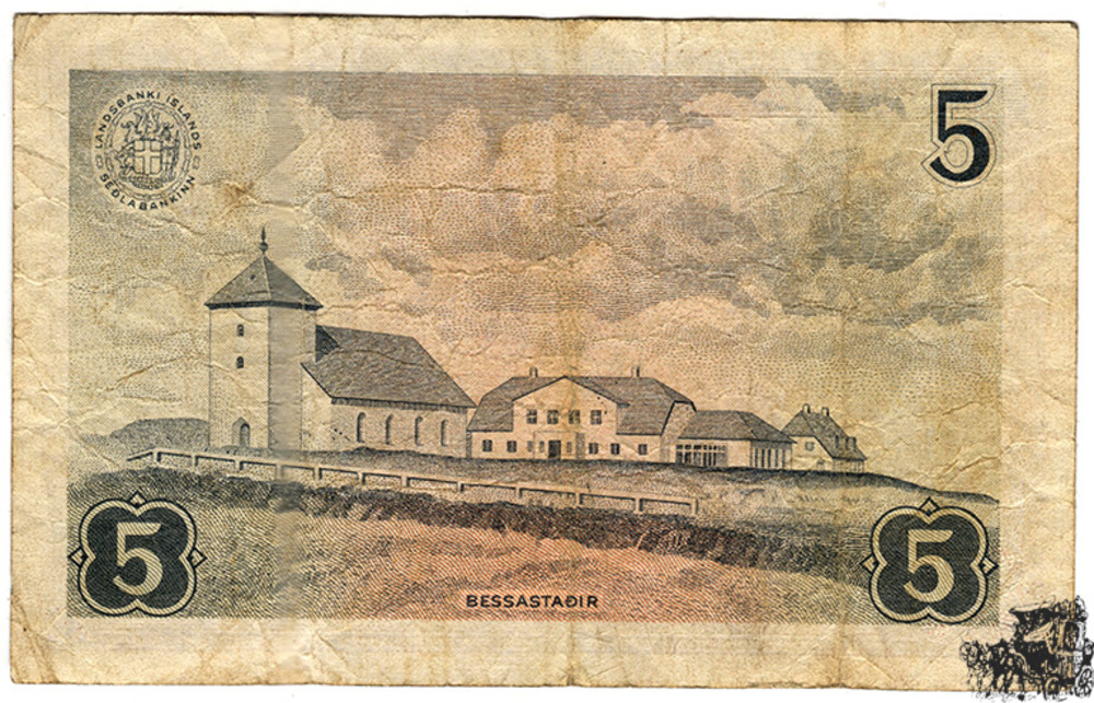 5 kronen 1957 - Island - schön