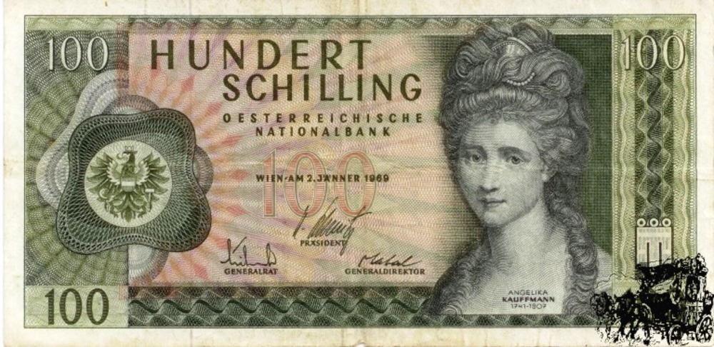 100 Schilling 1969 - 2.Republik, 2.Auflage