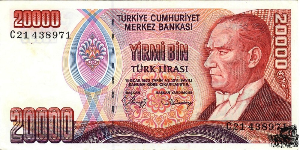 20.000 Lira 1970 - Türkei