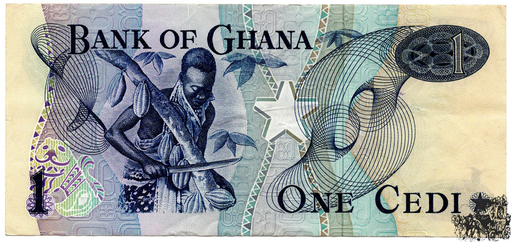 1 Cedi 1975 - Ghana - sehr schön