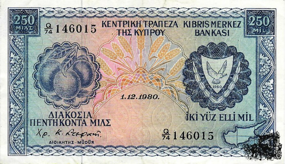 250 Mils 1980 - Zypern