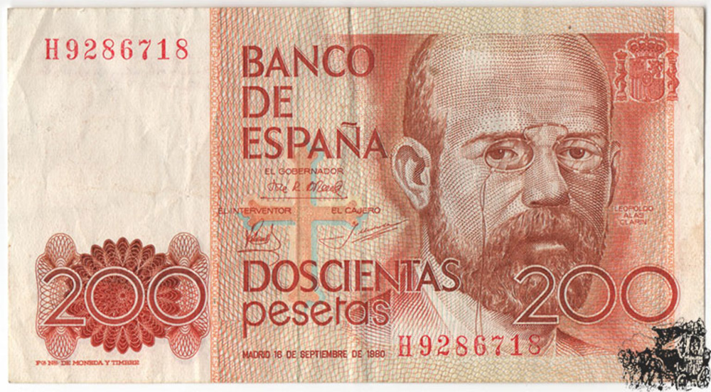 200 Pesetas 1980 - Spanien - sehr schön